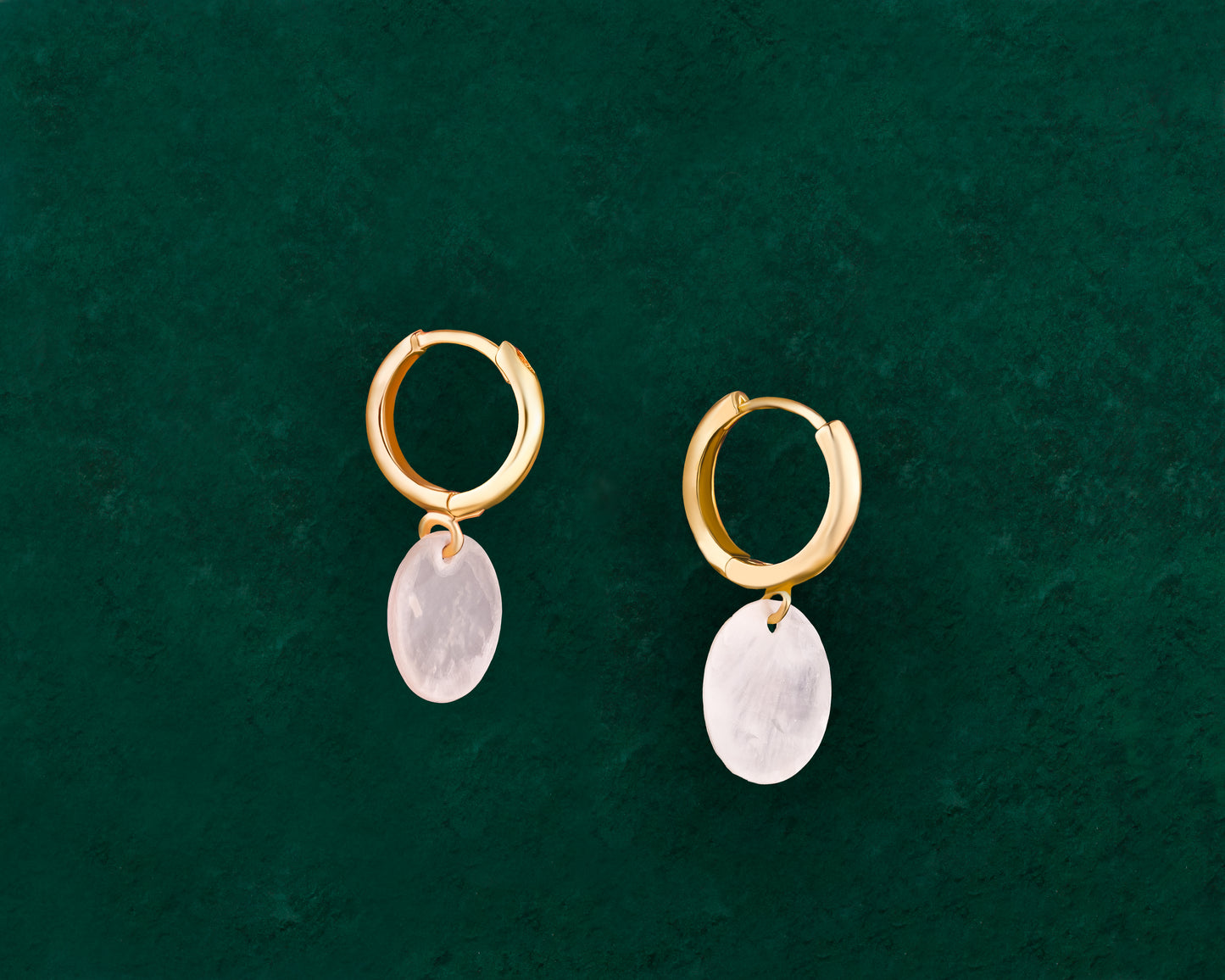 Dainty Capiz Shell Huggies