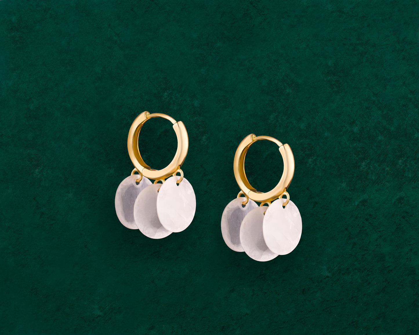 Dainty Capiz Shell Huggies