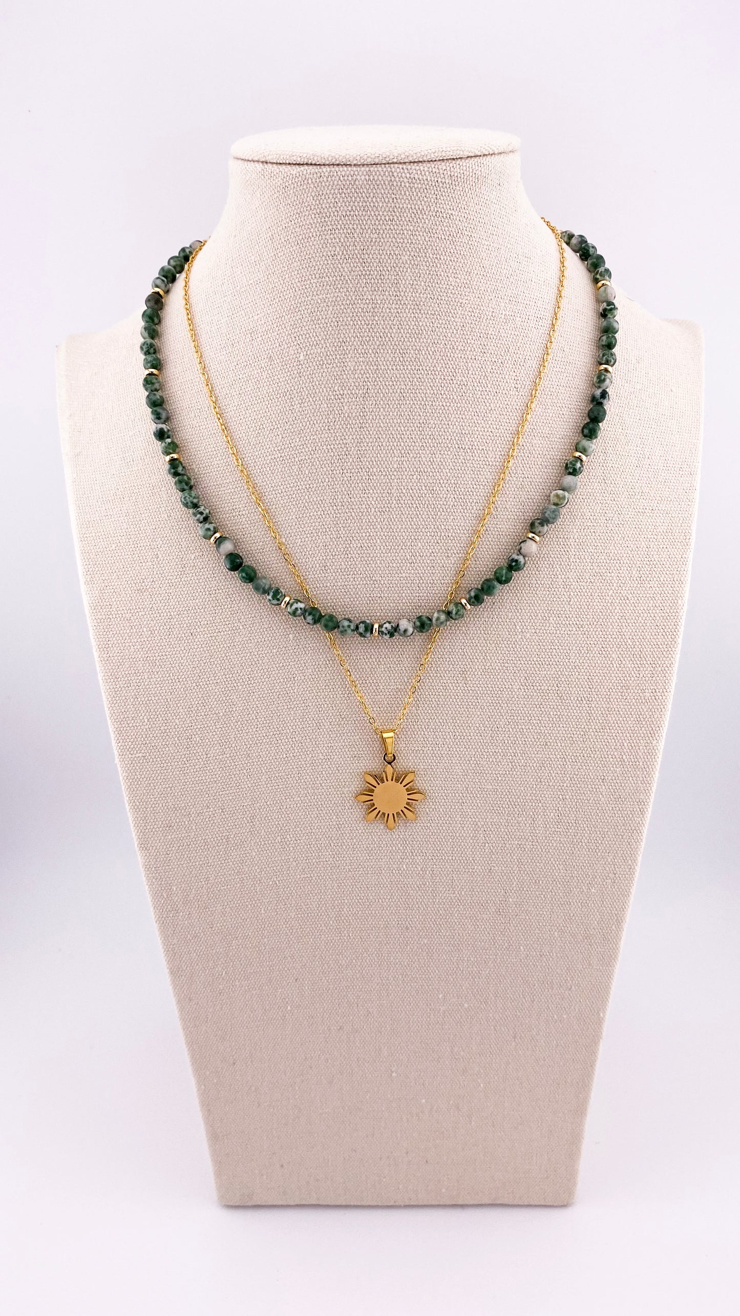 Green Spot Jasper Necklace