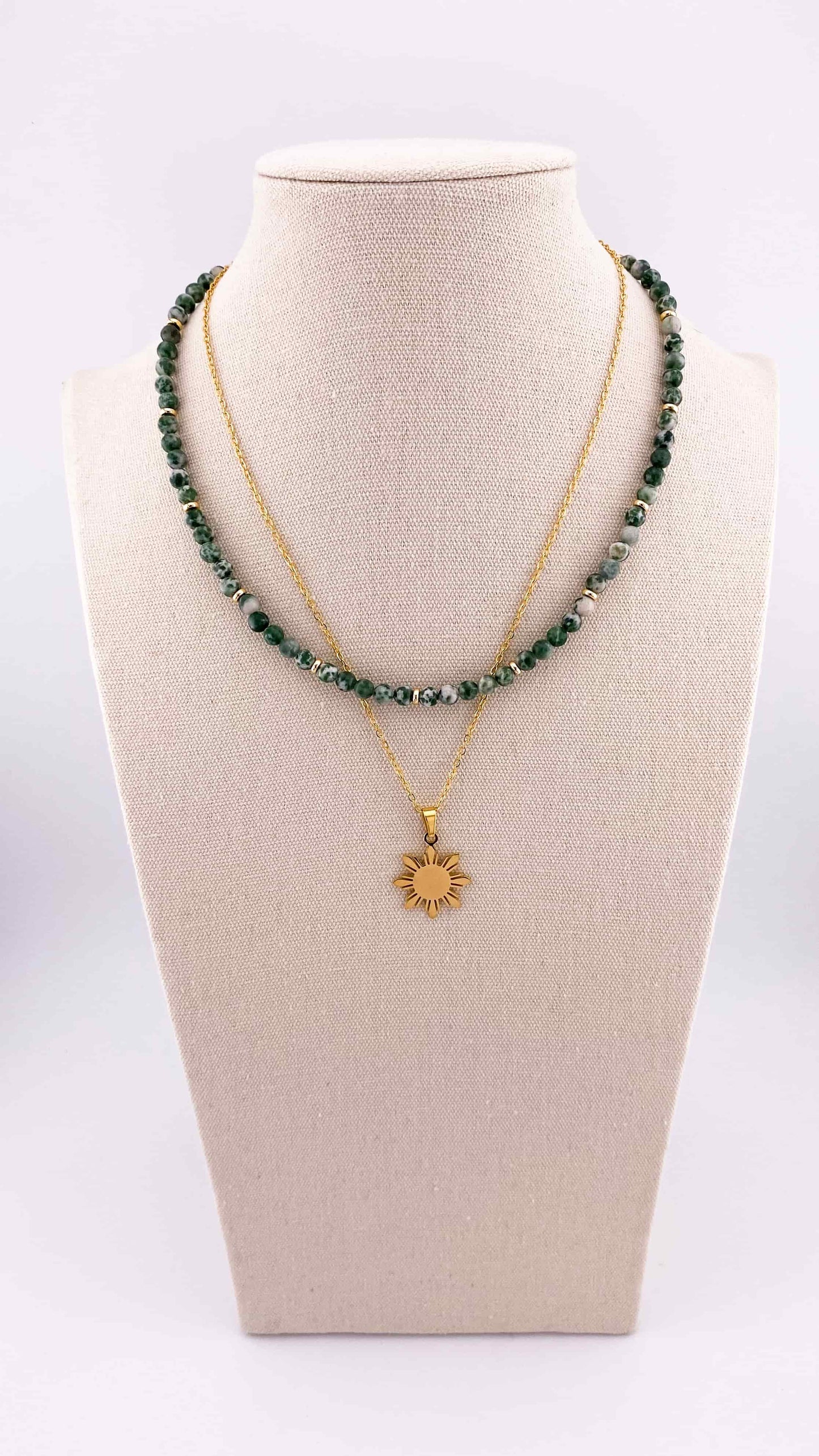 Green Spot Jasper Necklace