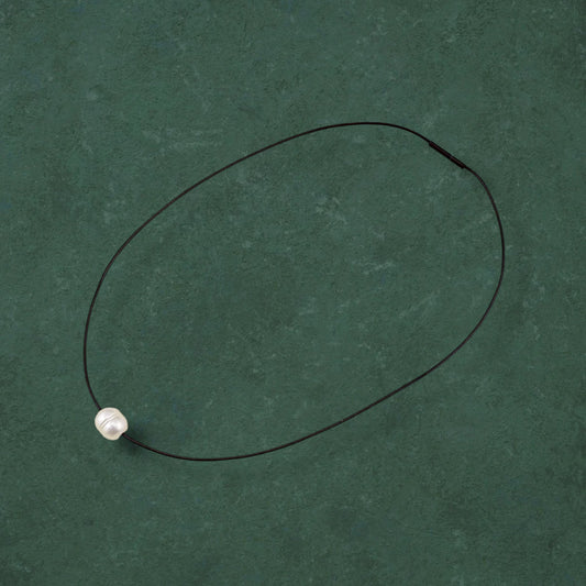 Floating Pearl Cord Necklace