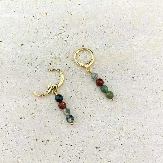 Indian Agate Huggies