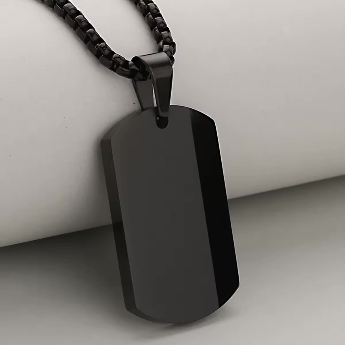 Chunky Military Tag Necklace with Bespoke Baybayin Engraving