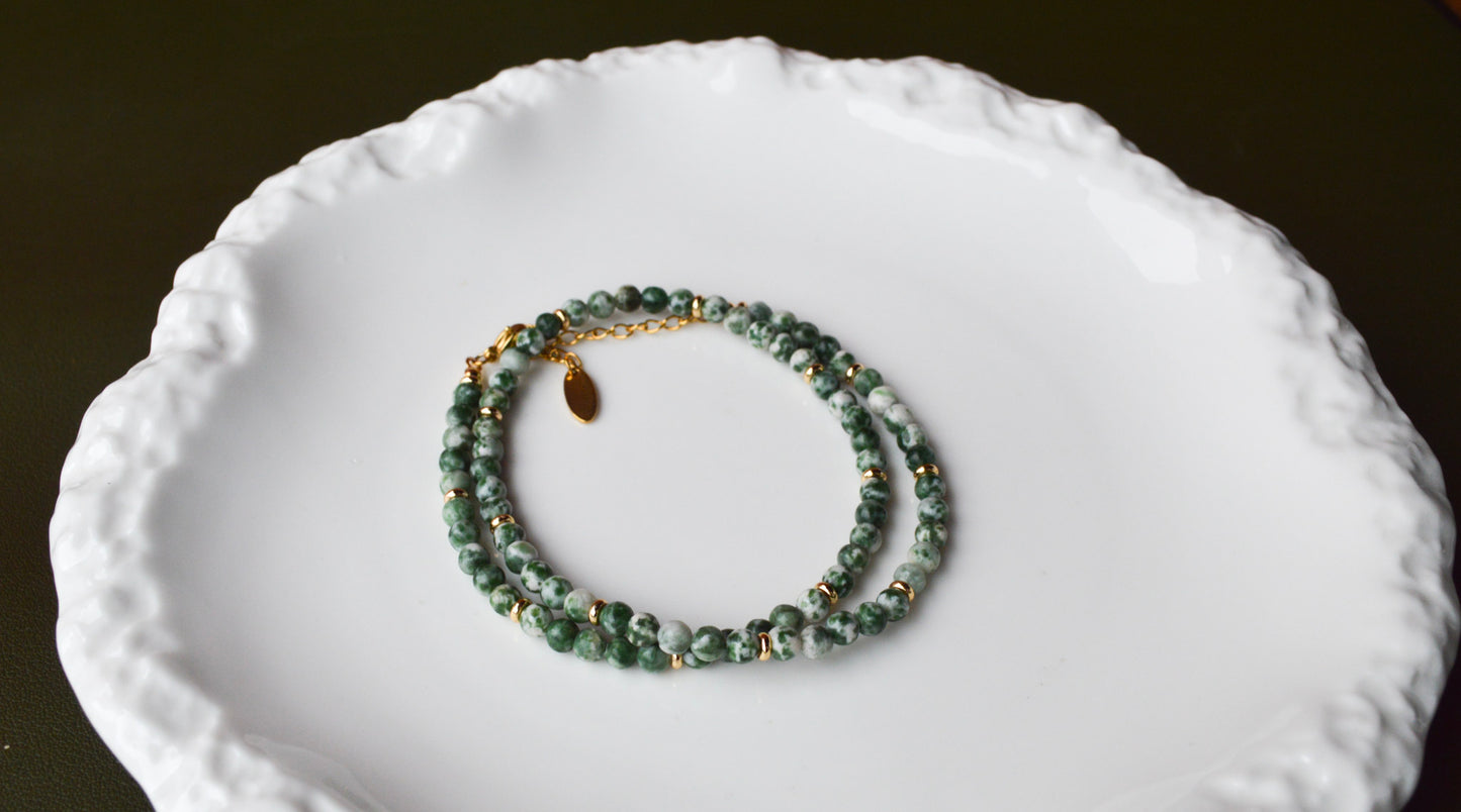 Green Spot Jasper Necklace