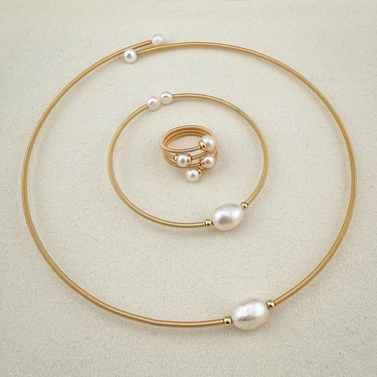Pearl Open Bangle