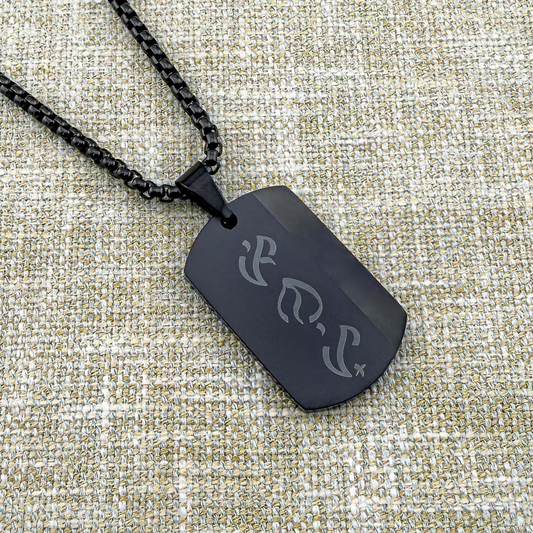 Chunky Military Tag Necklace with Bespoke Baybayin Engraving