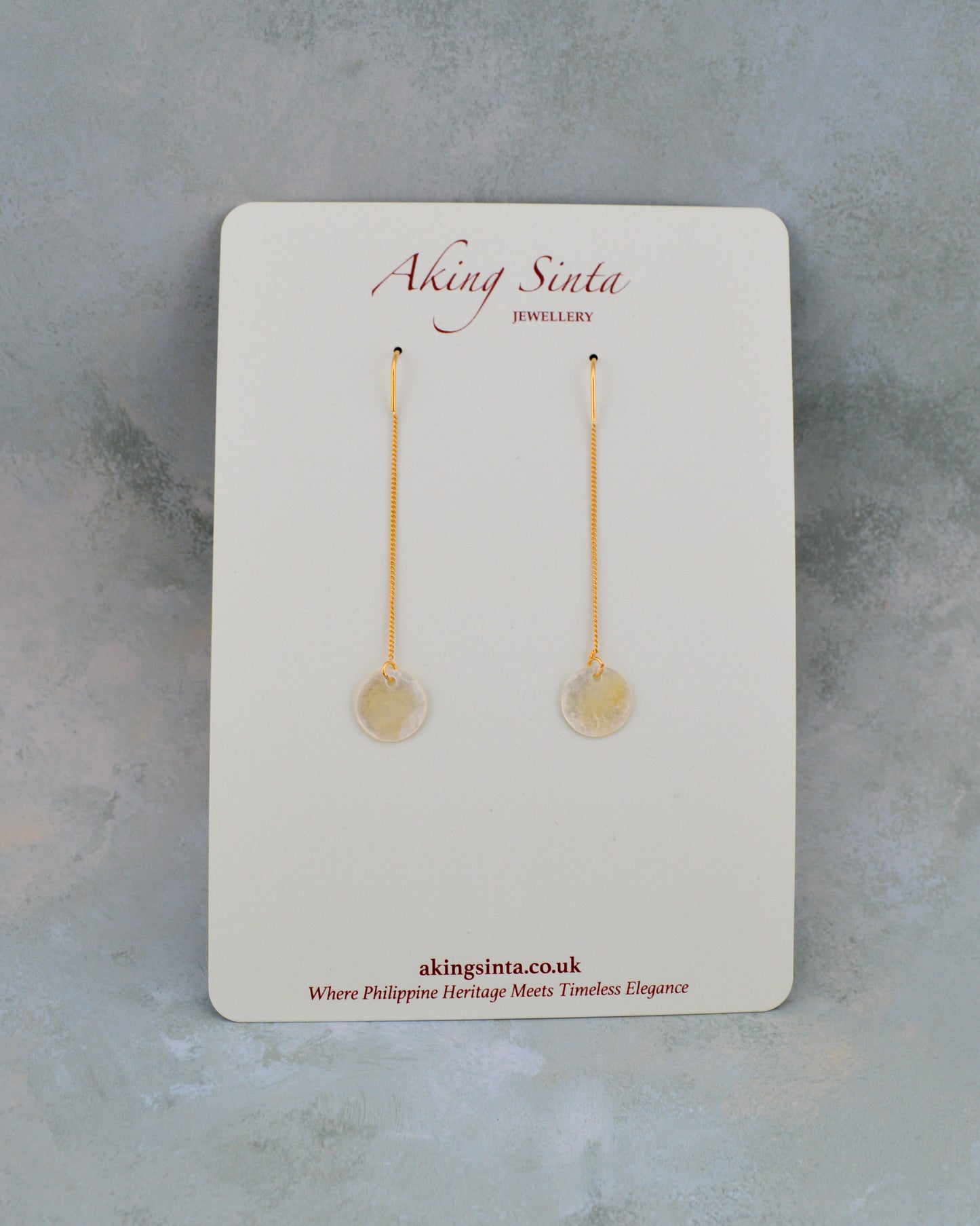 Capiz Shell Minimalist Threader Earrings with Hooks