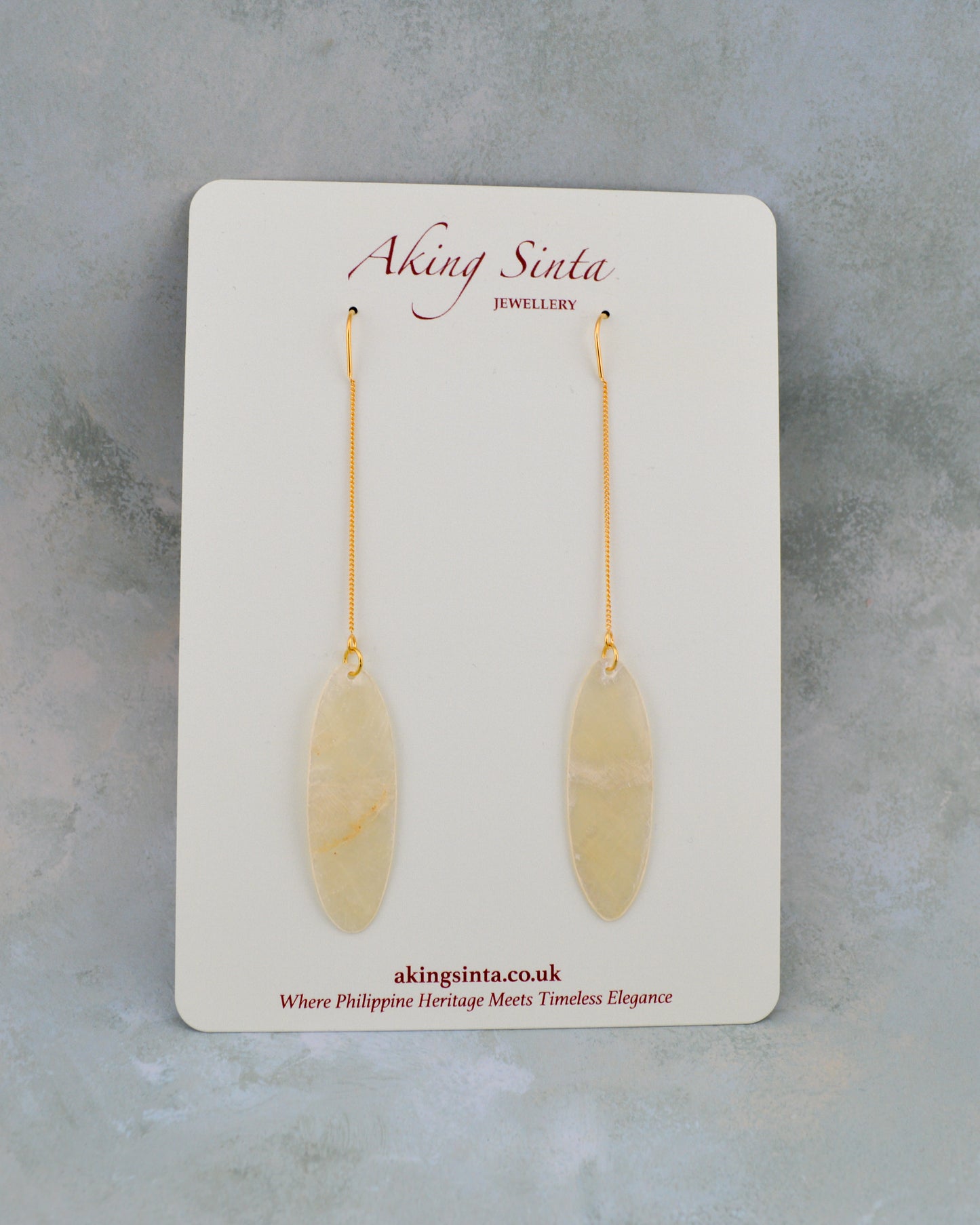 Capiz Shell Minimalist Threader Earrings with Hooks
