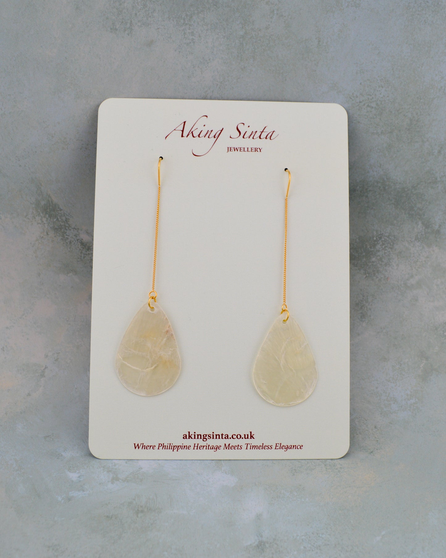 Capiz Shell Minimalist Threader Earrings with Hooks
