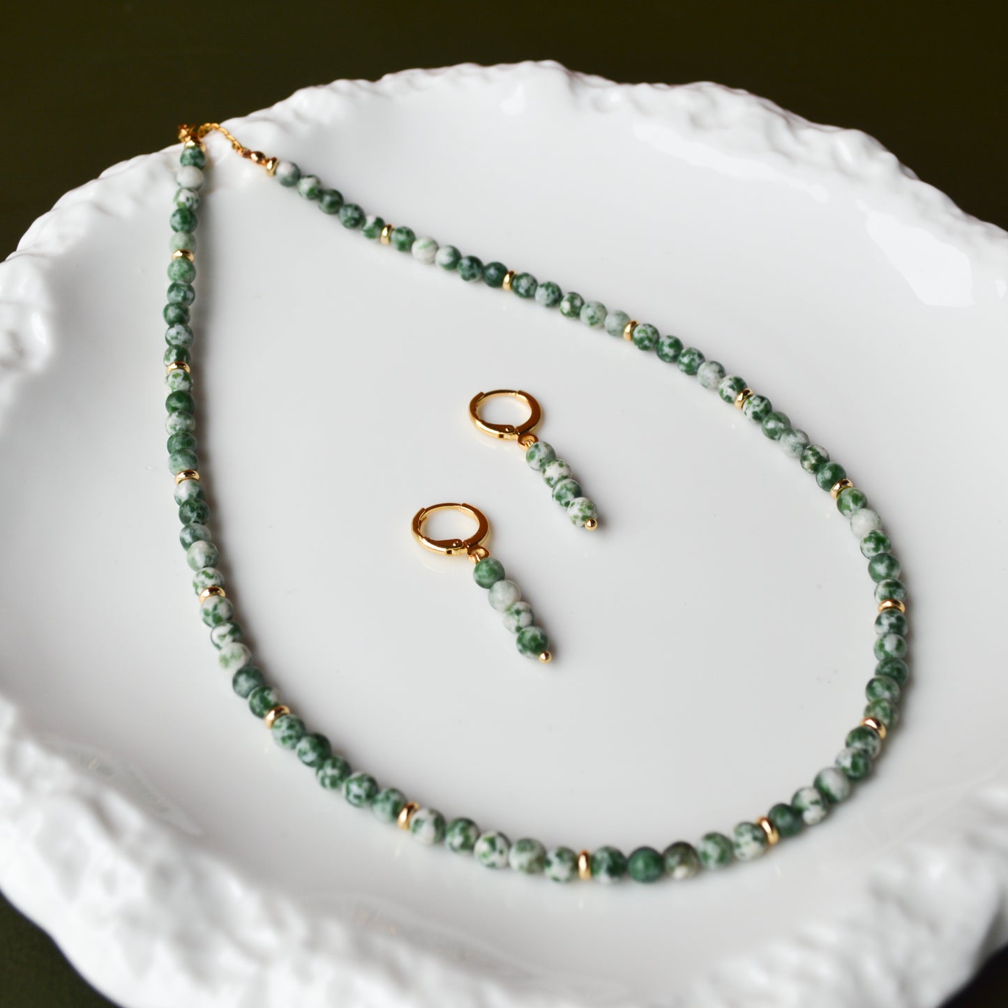Green Spot Jasper Necklace