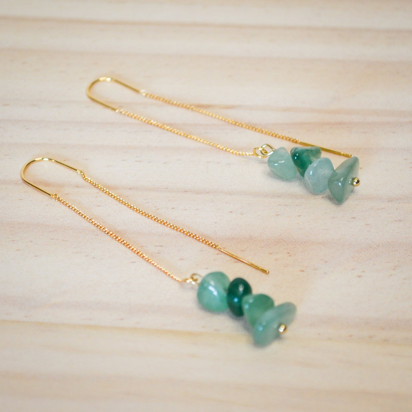 Green Aventurine Nugget Earrings