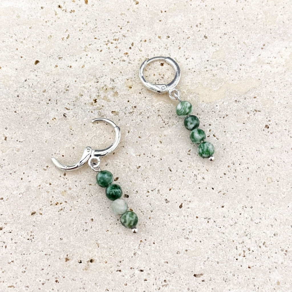 Green Spot Jasper Huggies