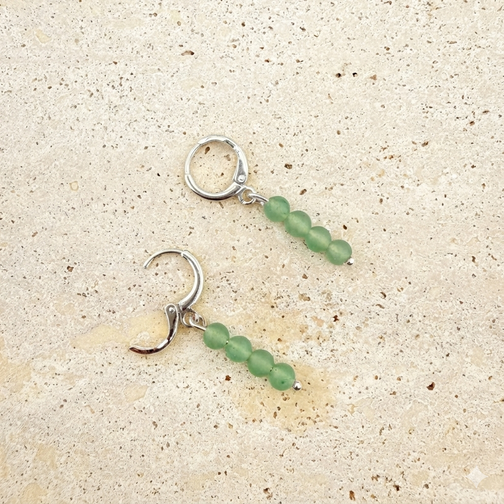 Green Aventurine Huggies