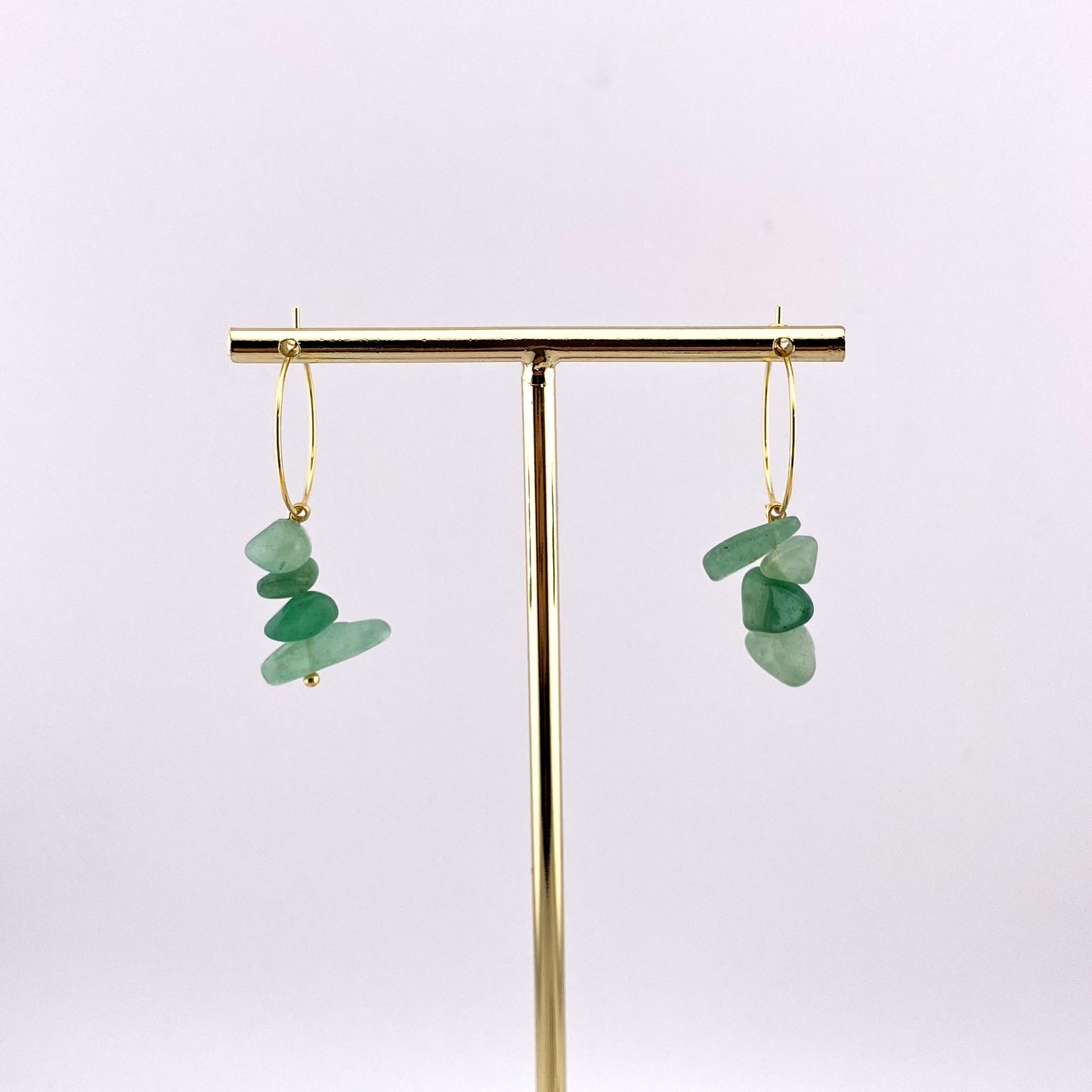 Green Aventurine Nugget Earrings