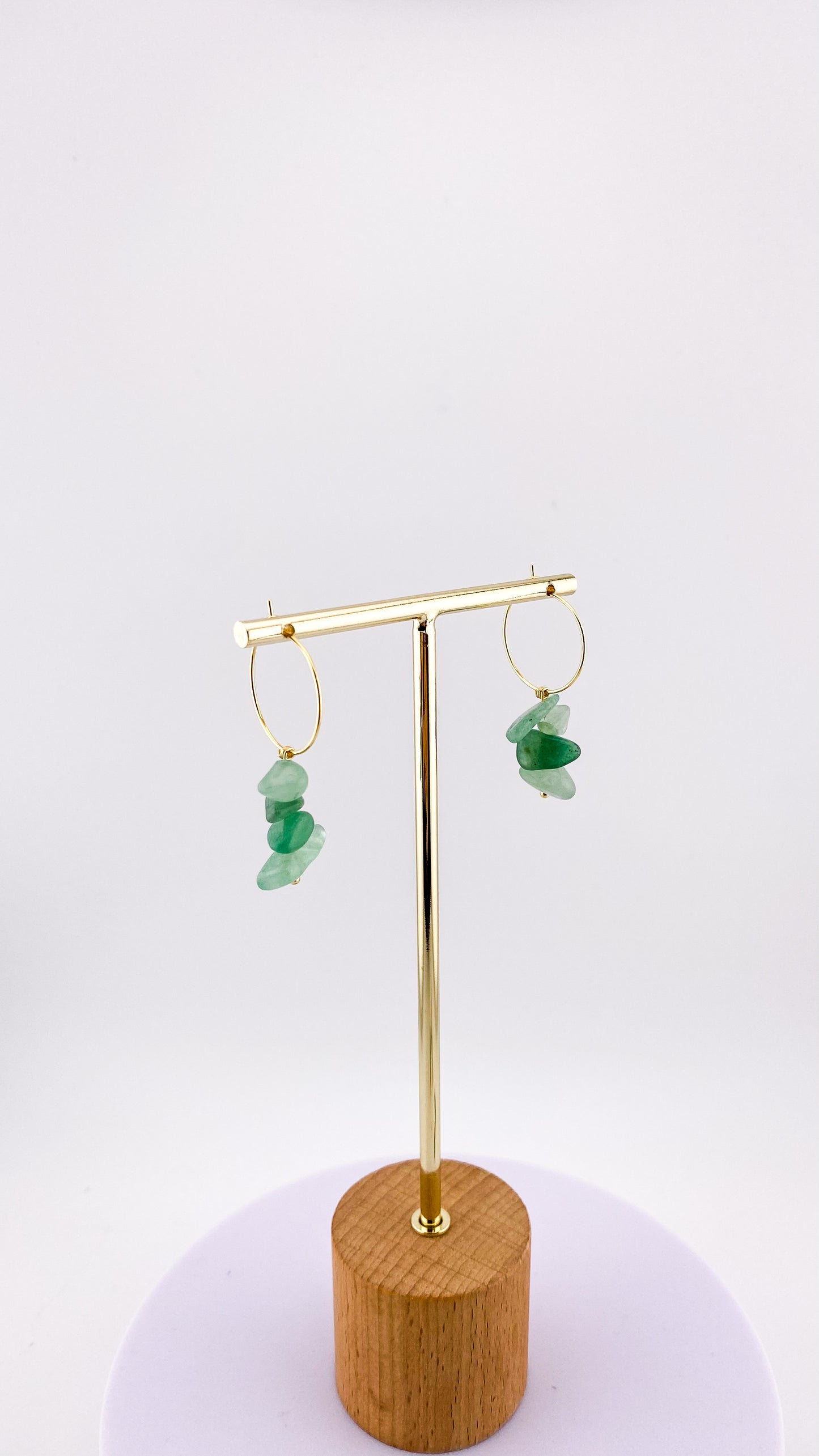 Green Aventurine Nugget Earrings