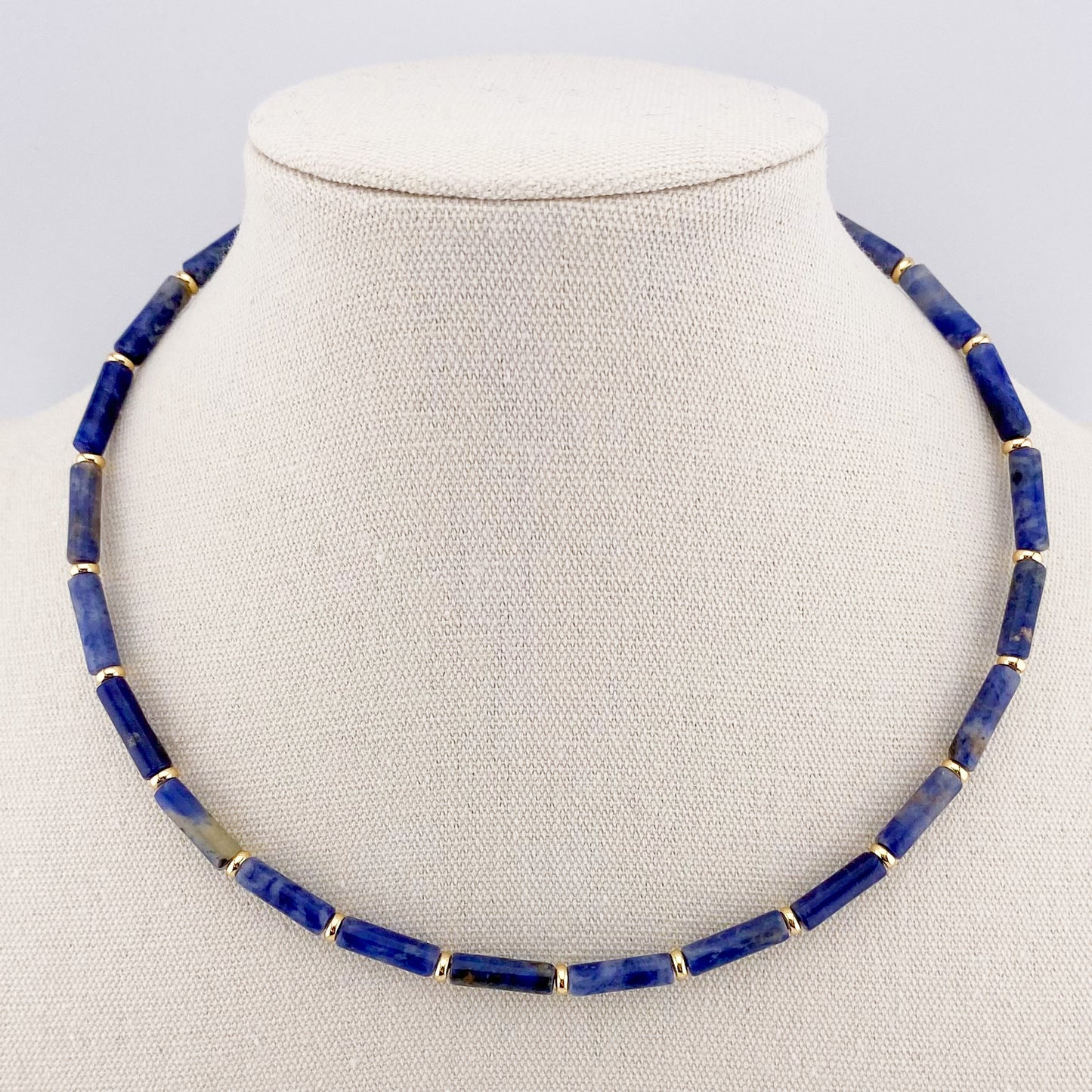 Sodalite Column Necklace