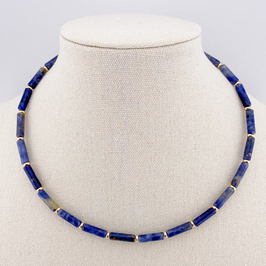 Sodalite Column Necklace