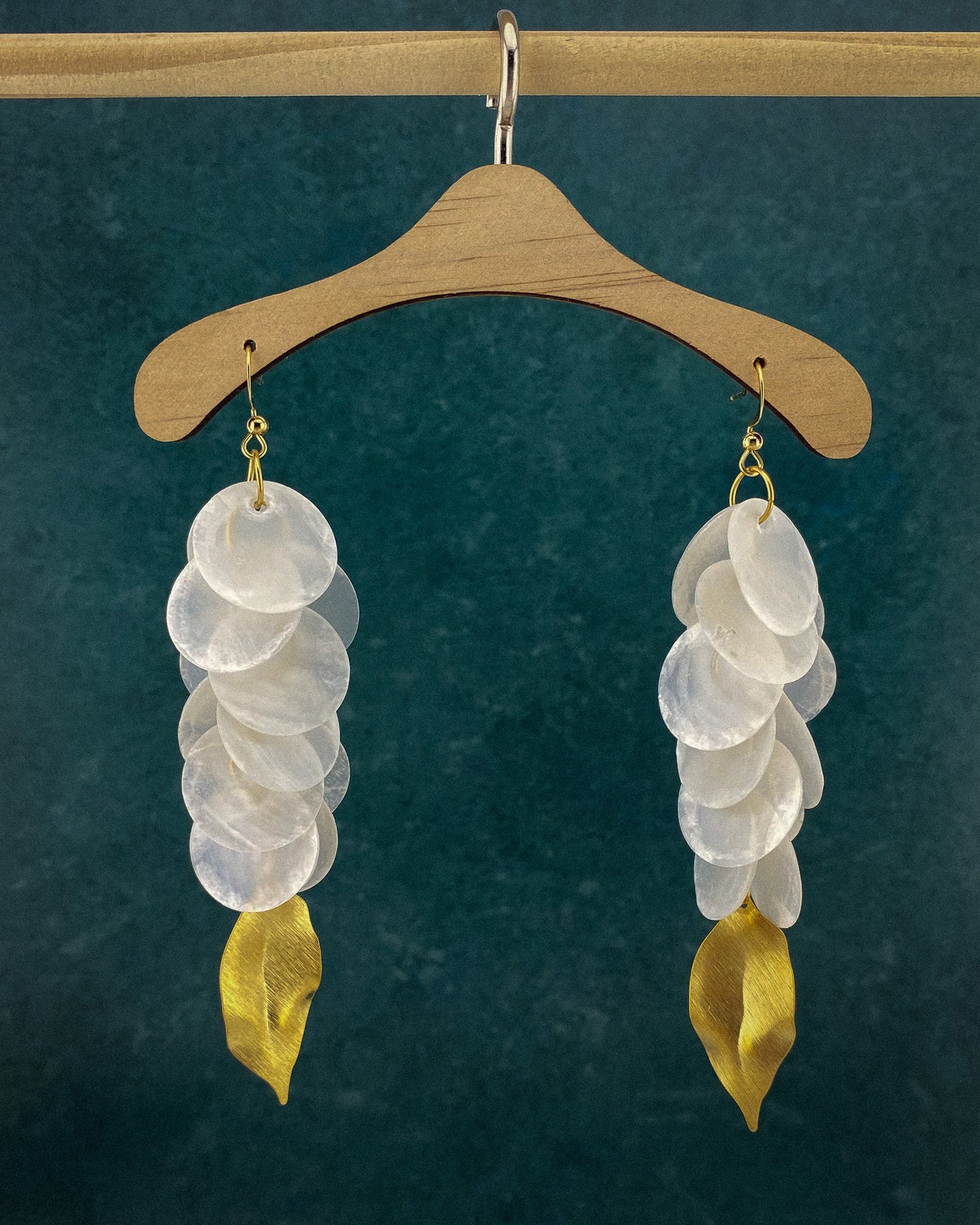 Statement Capiz Shell Cascading Earrings