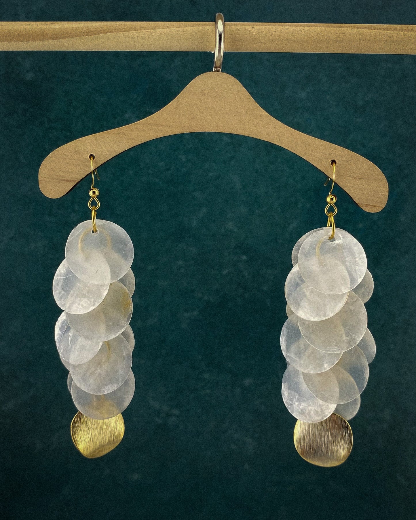 Statement Capiz Shell Cascading Earrings