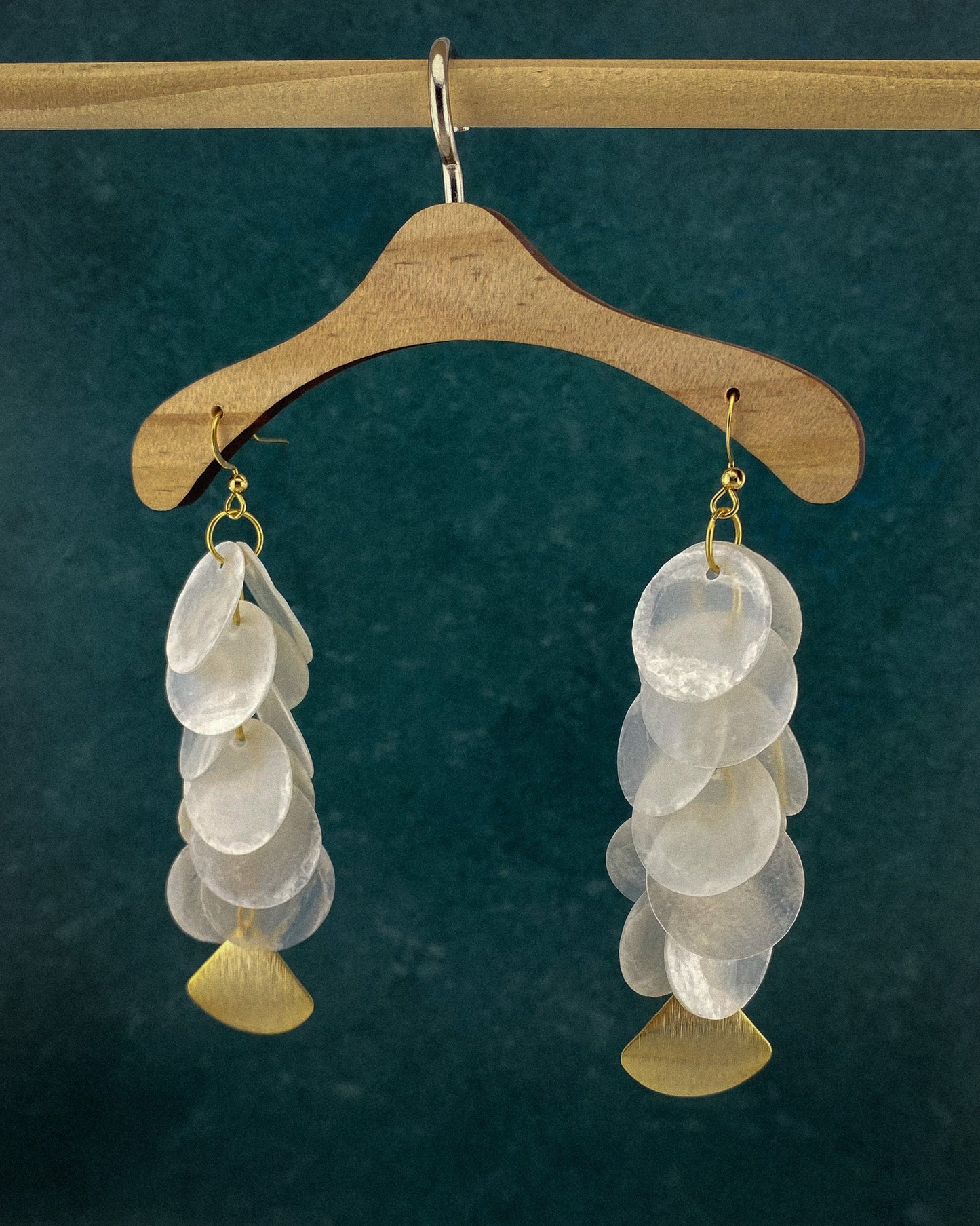 Statement Capiz Shell Cascading Earrings