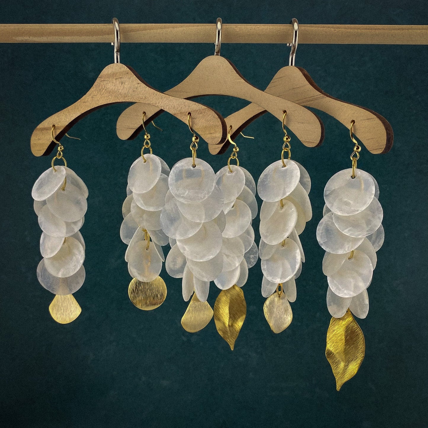 Statement Capiz Shell Cascading Earrings