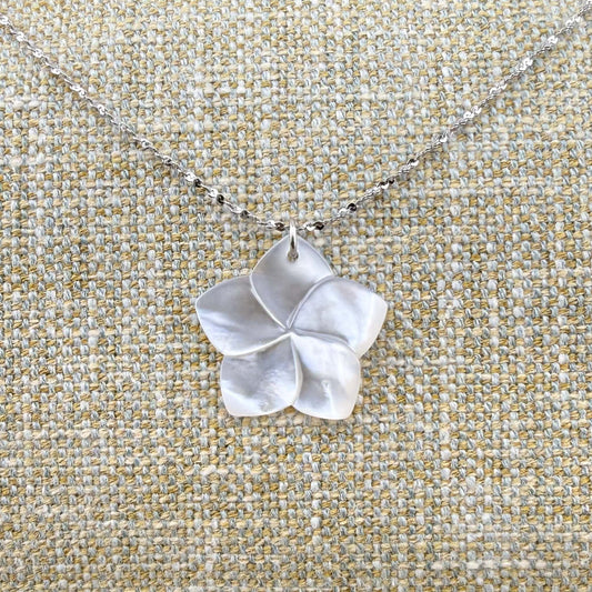 Kalachuchi Mother of Pearl Dainty Necklace
