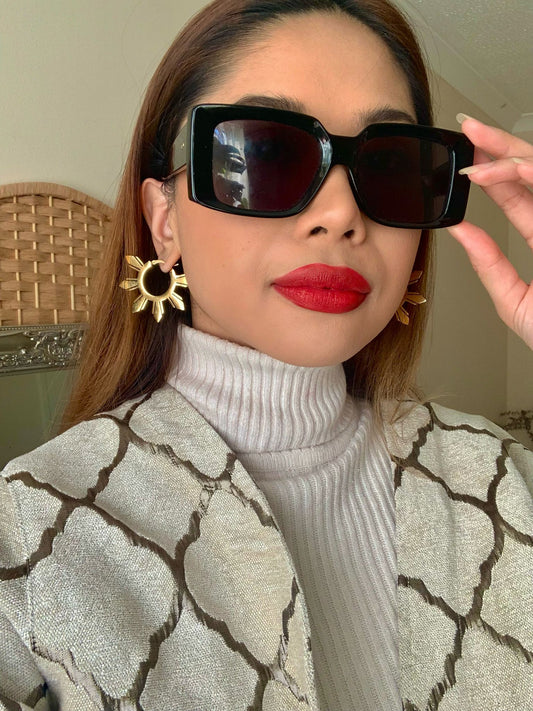 Araw Statement Hoop Earrings