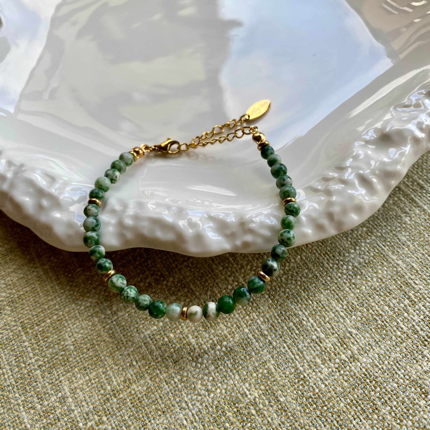 Green Spot Jasper Bracelet