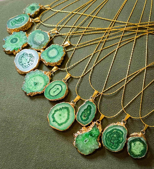 Natural Druzy Agate Necklace