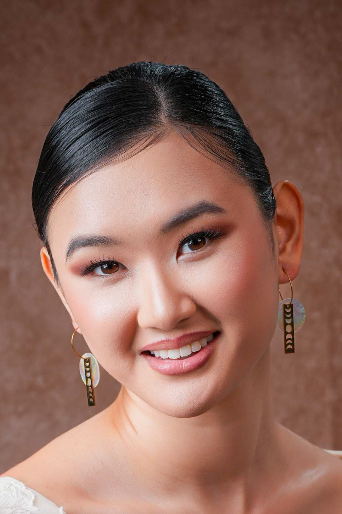 Moon Phases Capiz Hoops