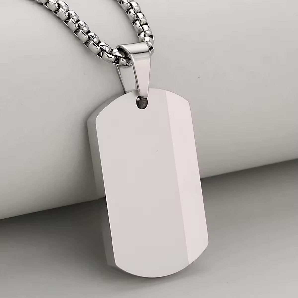 Chunky Military Tag Necklace with Bespoke Baybayin Engraving