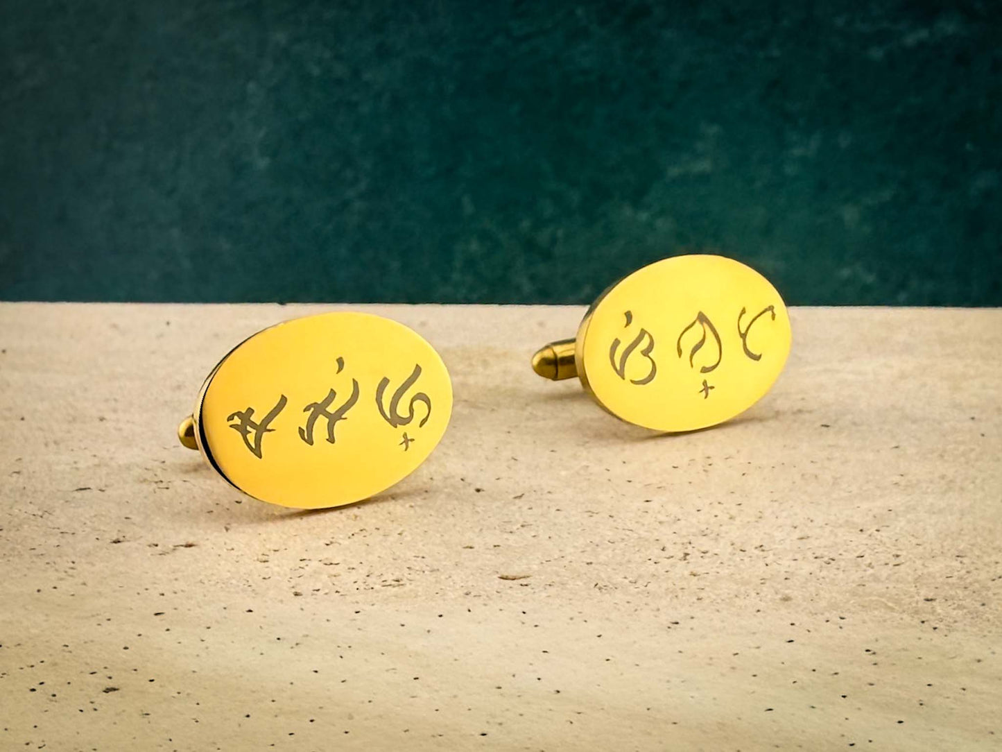 Bespoke Baybayin Engraving on Cuff Links