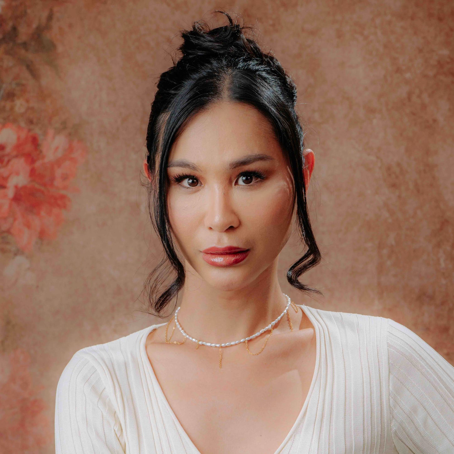 Kacey’s Asymmetrical Fringe Rice Pearl Necklace