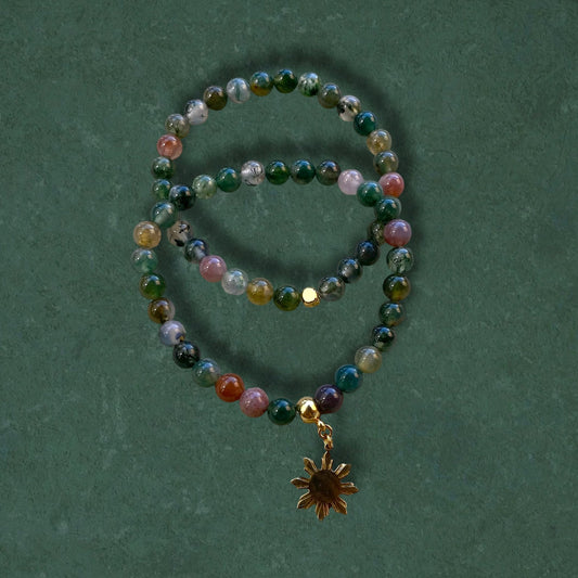 Indian Agate Stretch Bracelet