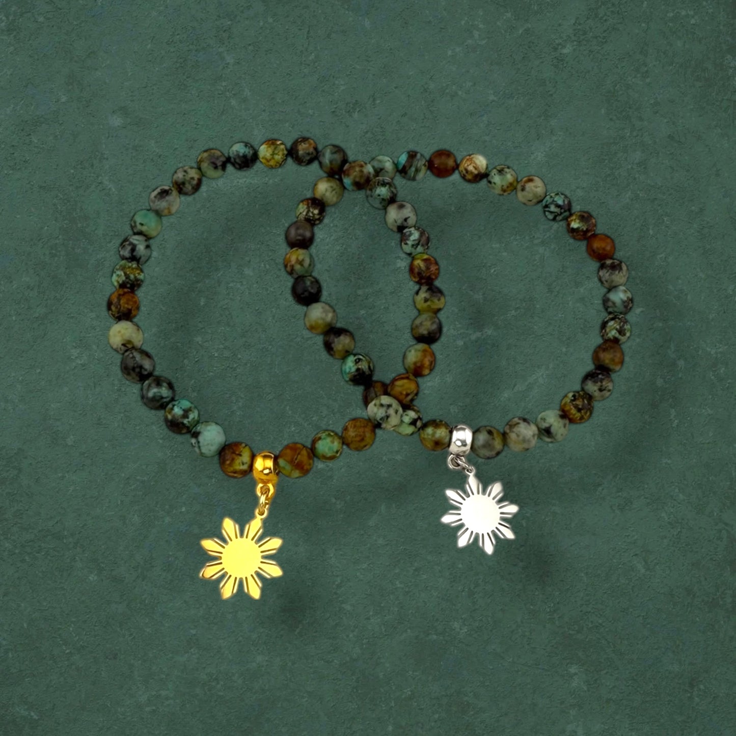 African Turquoise Stretch Bracelet