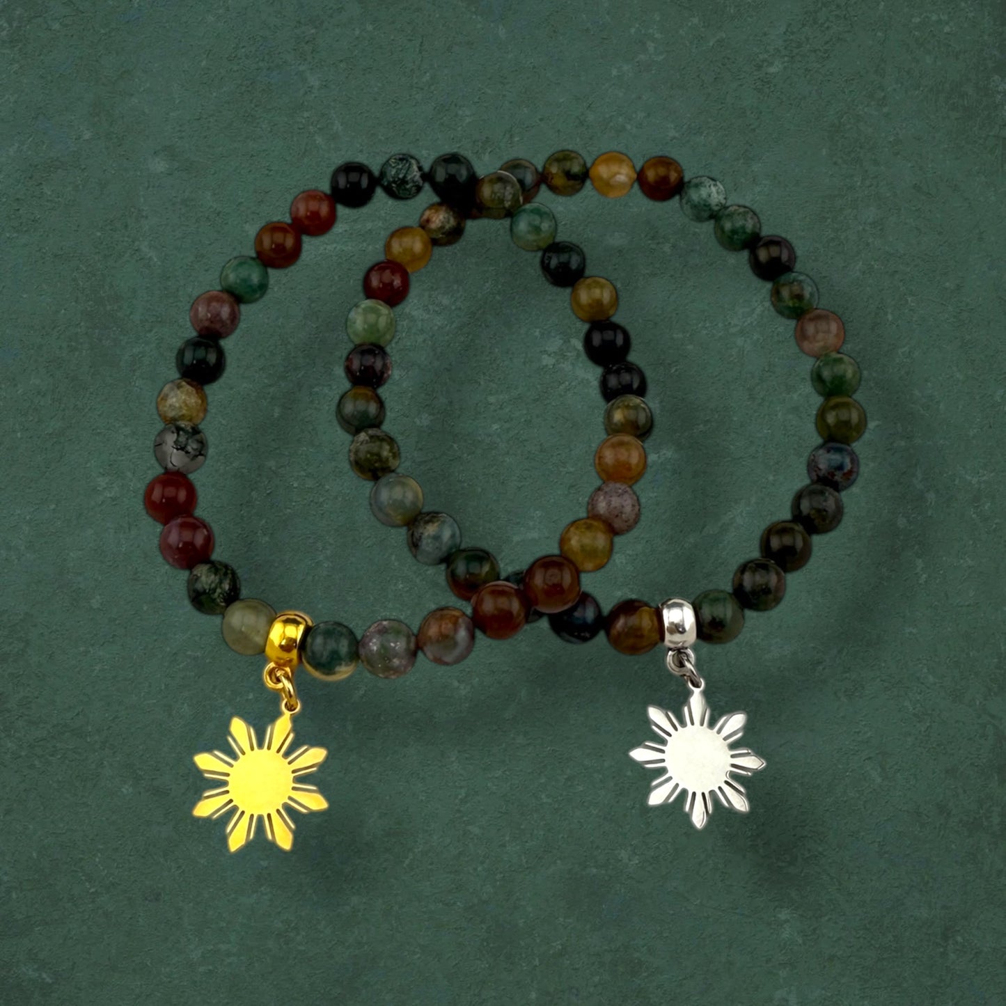 Indian Agate Stretch Bracelet