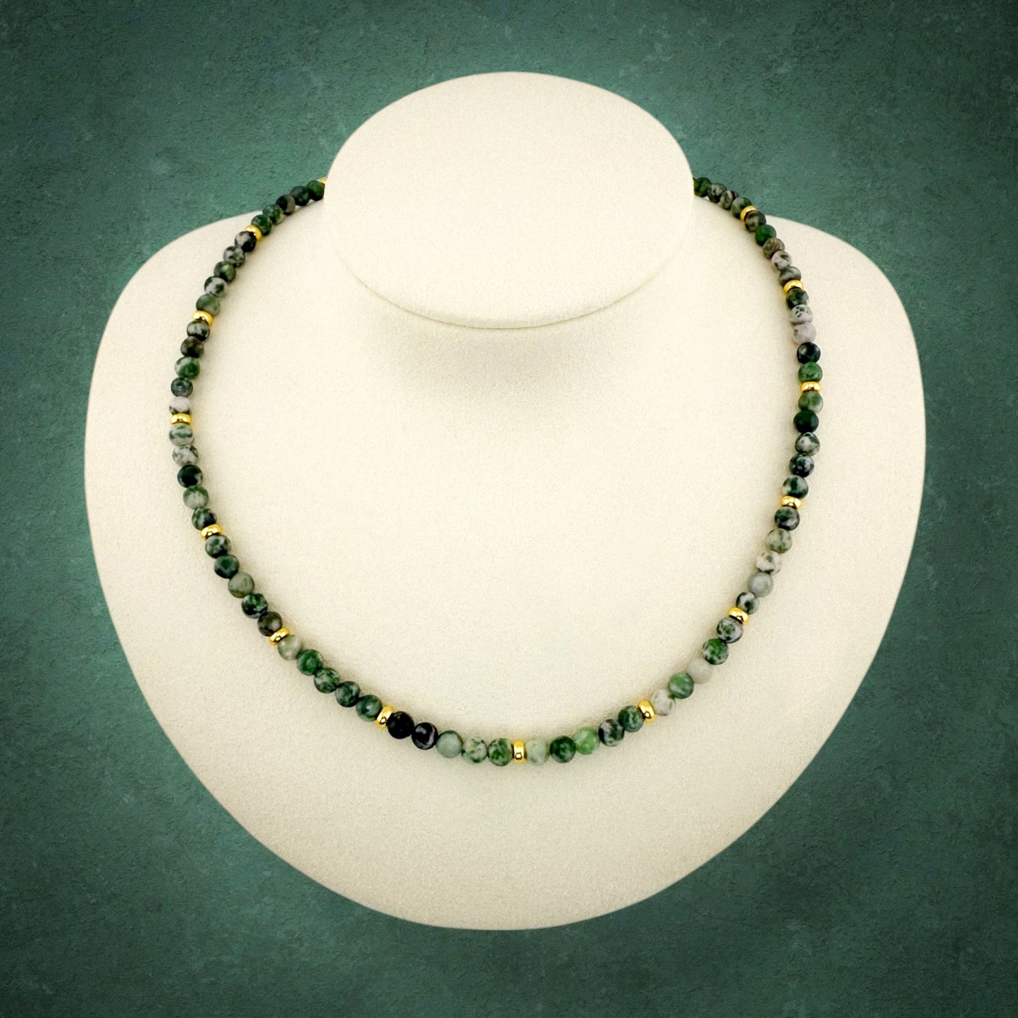 Green Spot Jasper Necklace