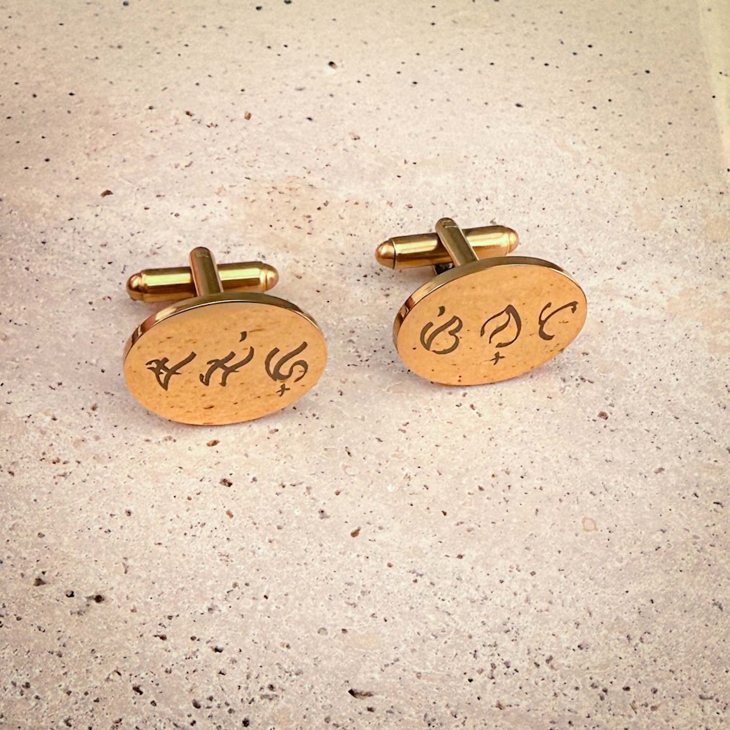 Bespoke Baybayin Engraving on Cuff Links