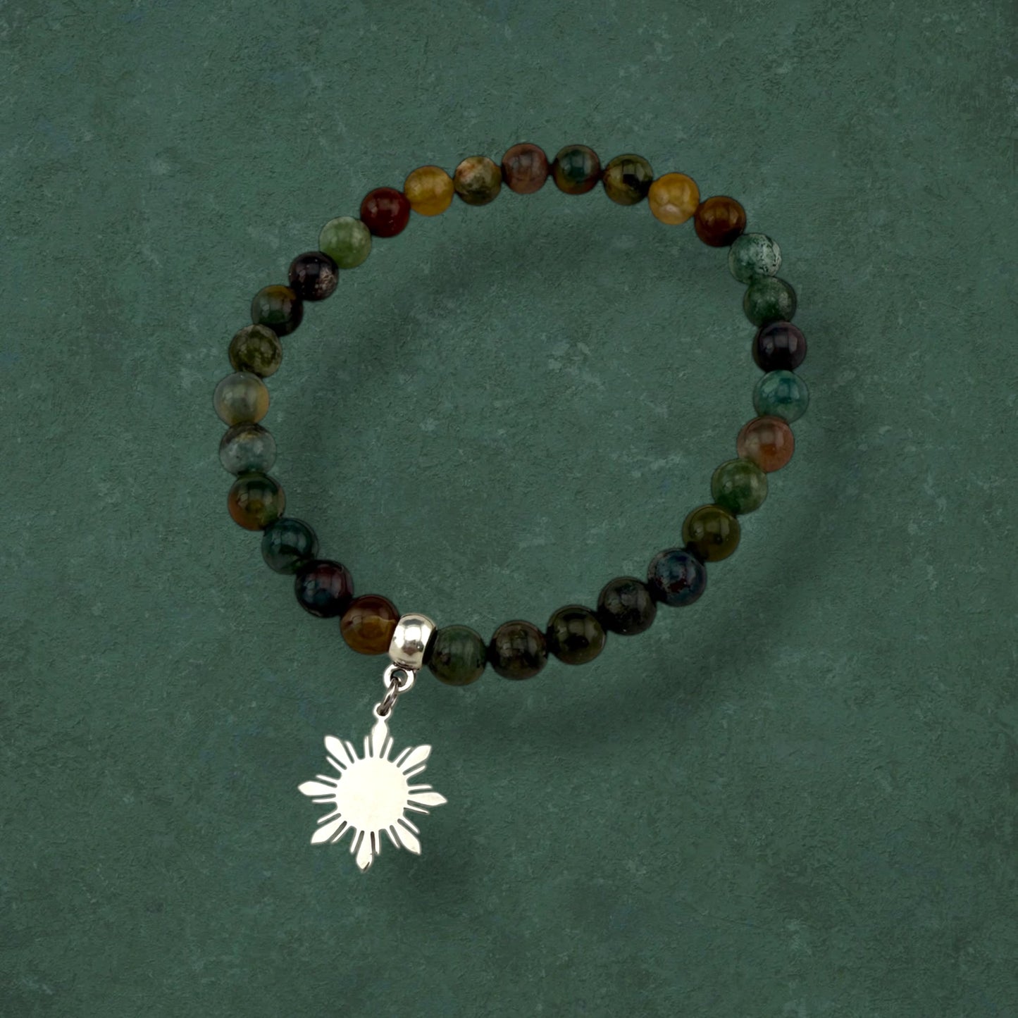 Indian Agate Stretch Bracelet