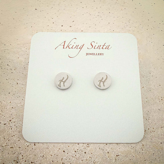 Dainty Stud Earrings with Bespoke Baybayin Engraving