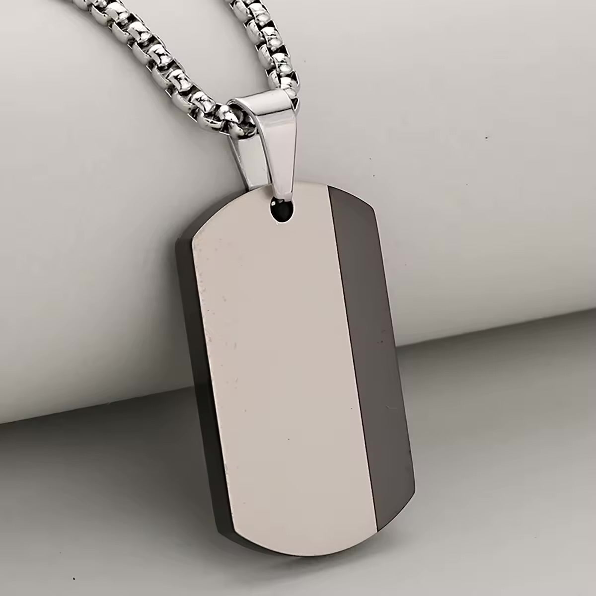Chunky Military Tag Necklace with Bespoke Baybayin Engraving