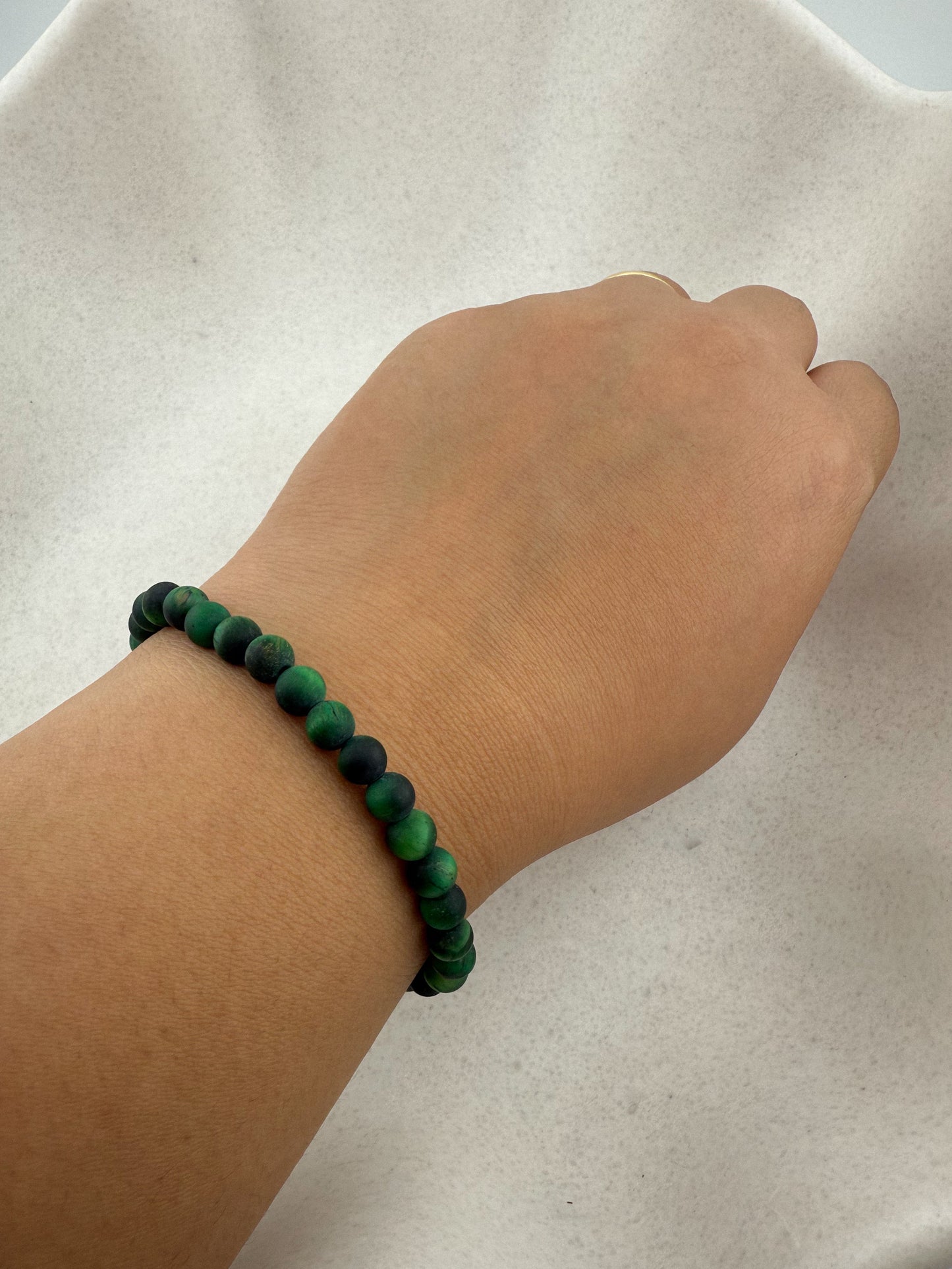 Green Tiger Eye Stretch Bracelet