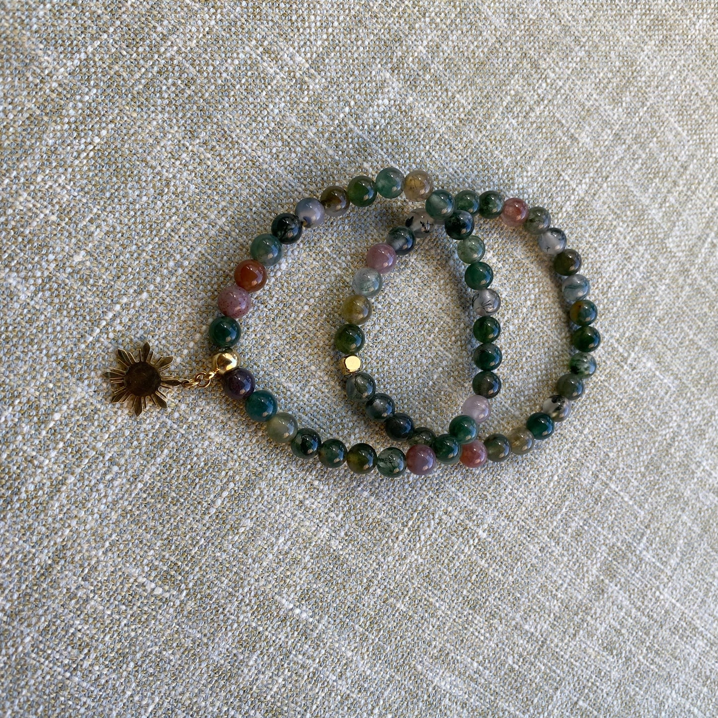 Indian Agate Stretch Bracelet