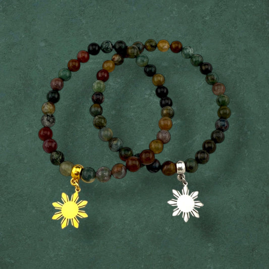 Indian Agate Stretch Bracelet