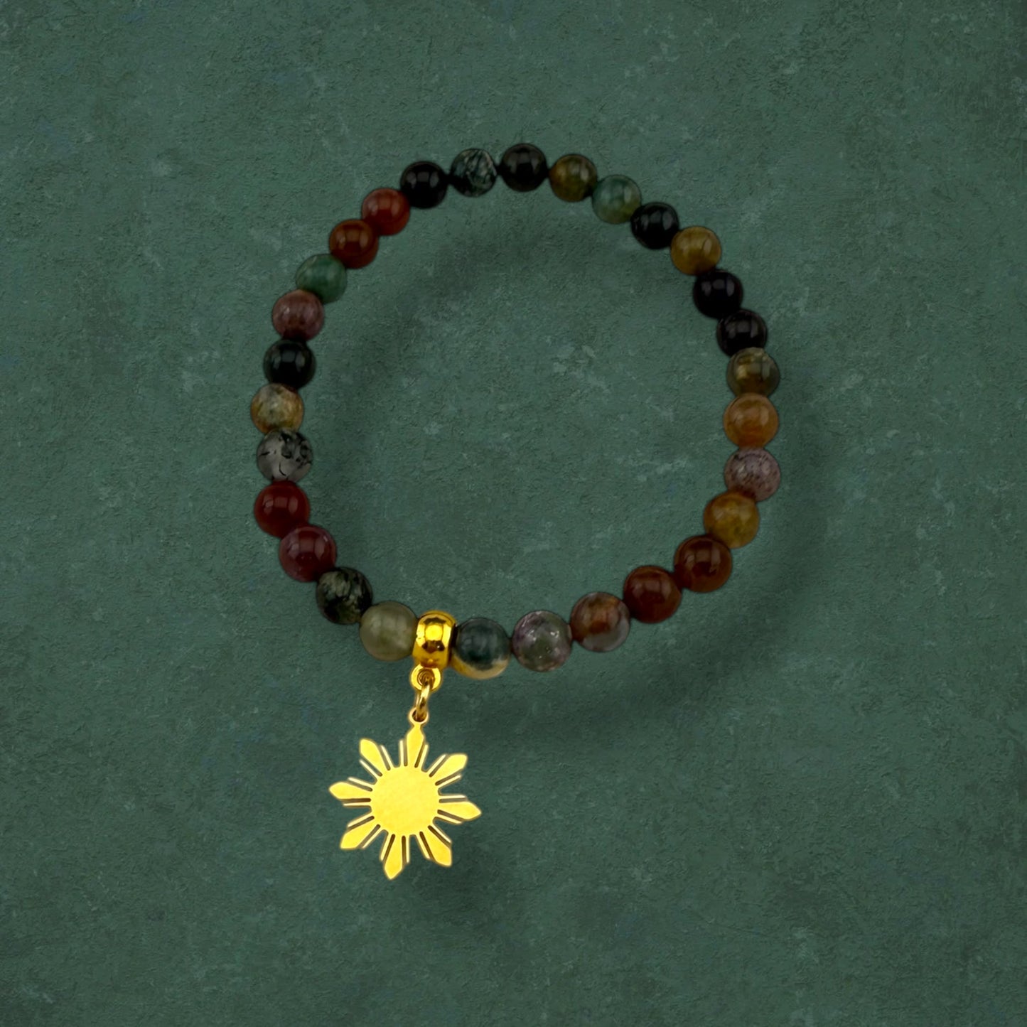 Indian Agate Stretch Bracelet