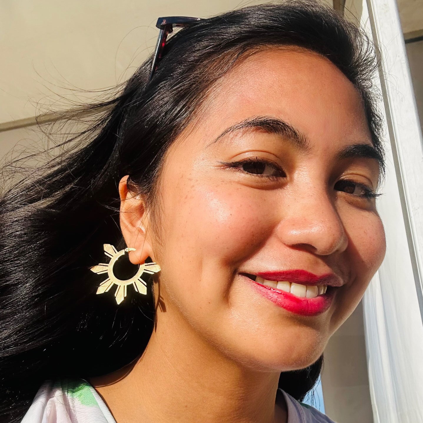 Araw Statement Hoop Earrings