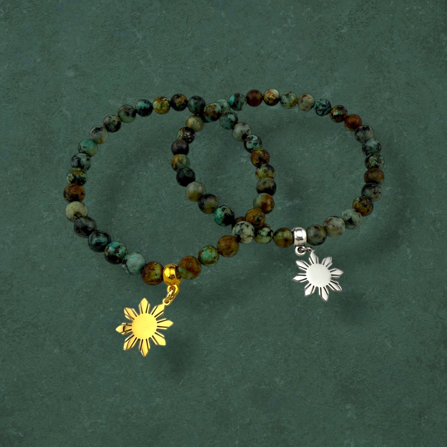 African Turquoise Stretch Bracelet