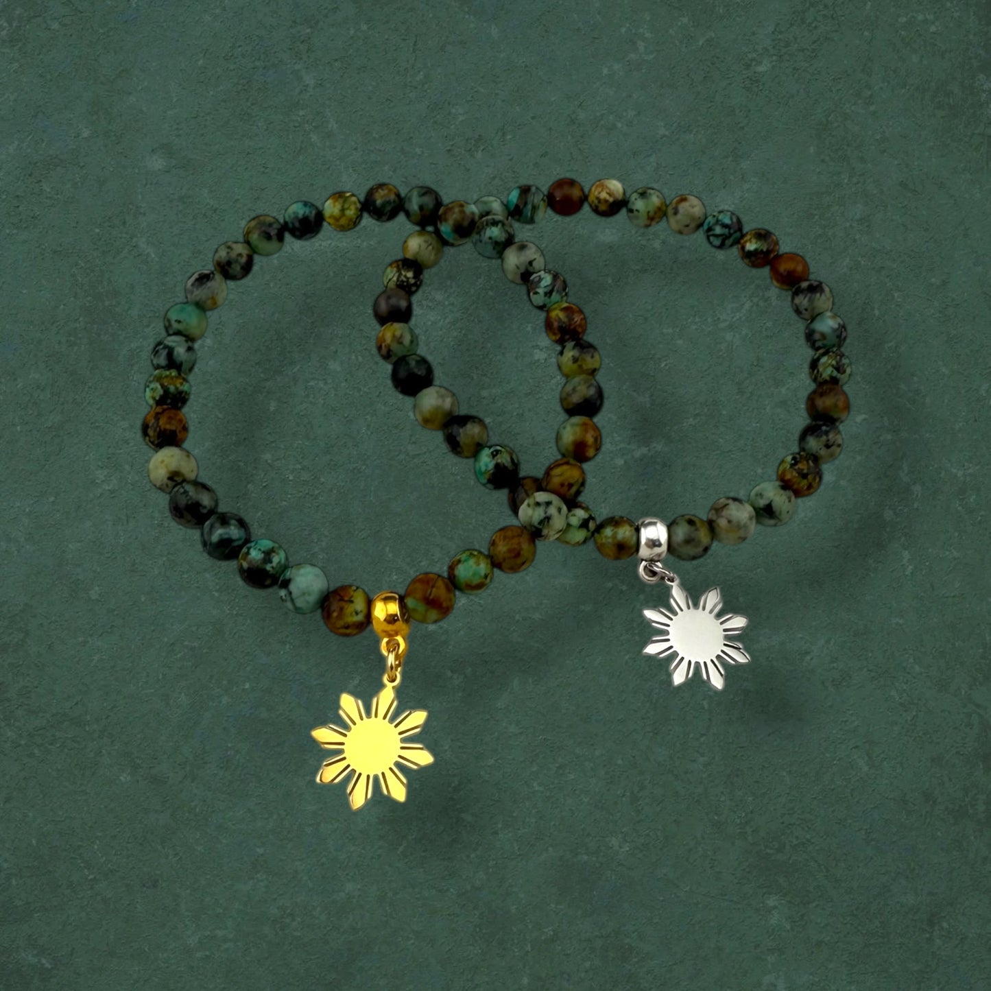 African Turquoise Stretch Bracelet