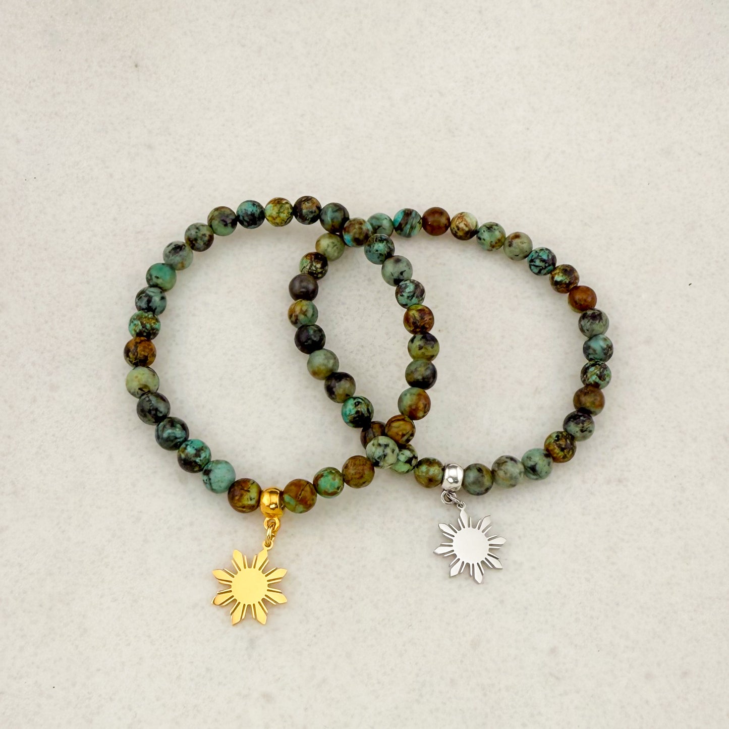 African Turquoise Stretch Bracelet