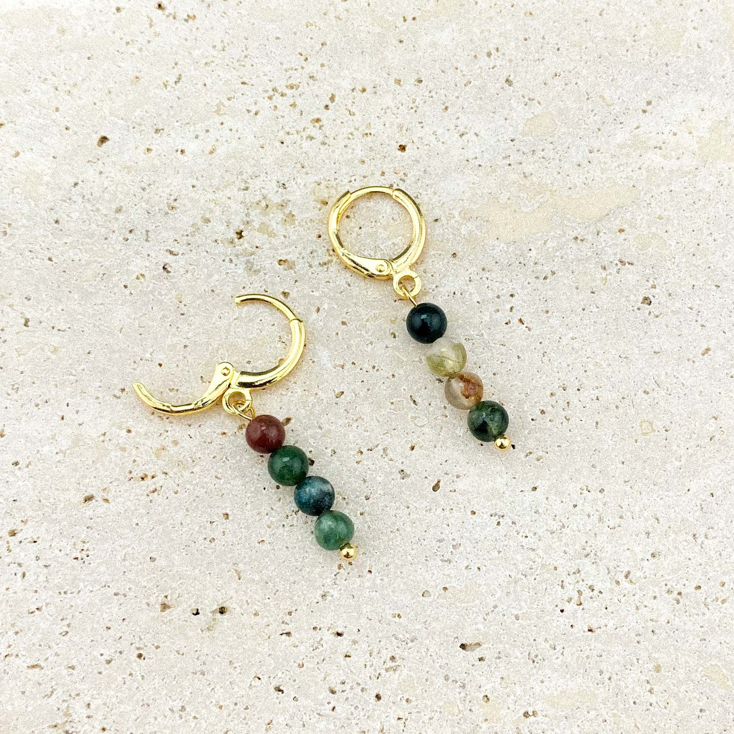 Indian Agate Huggies